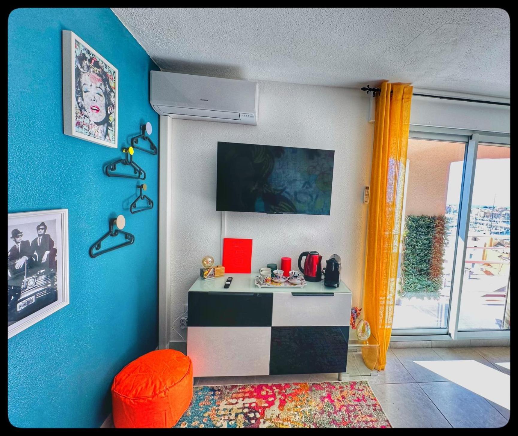 Centre Port,Vue Panoramique,Clim,Balcon,Wifi Agde Exterior foto