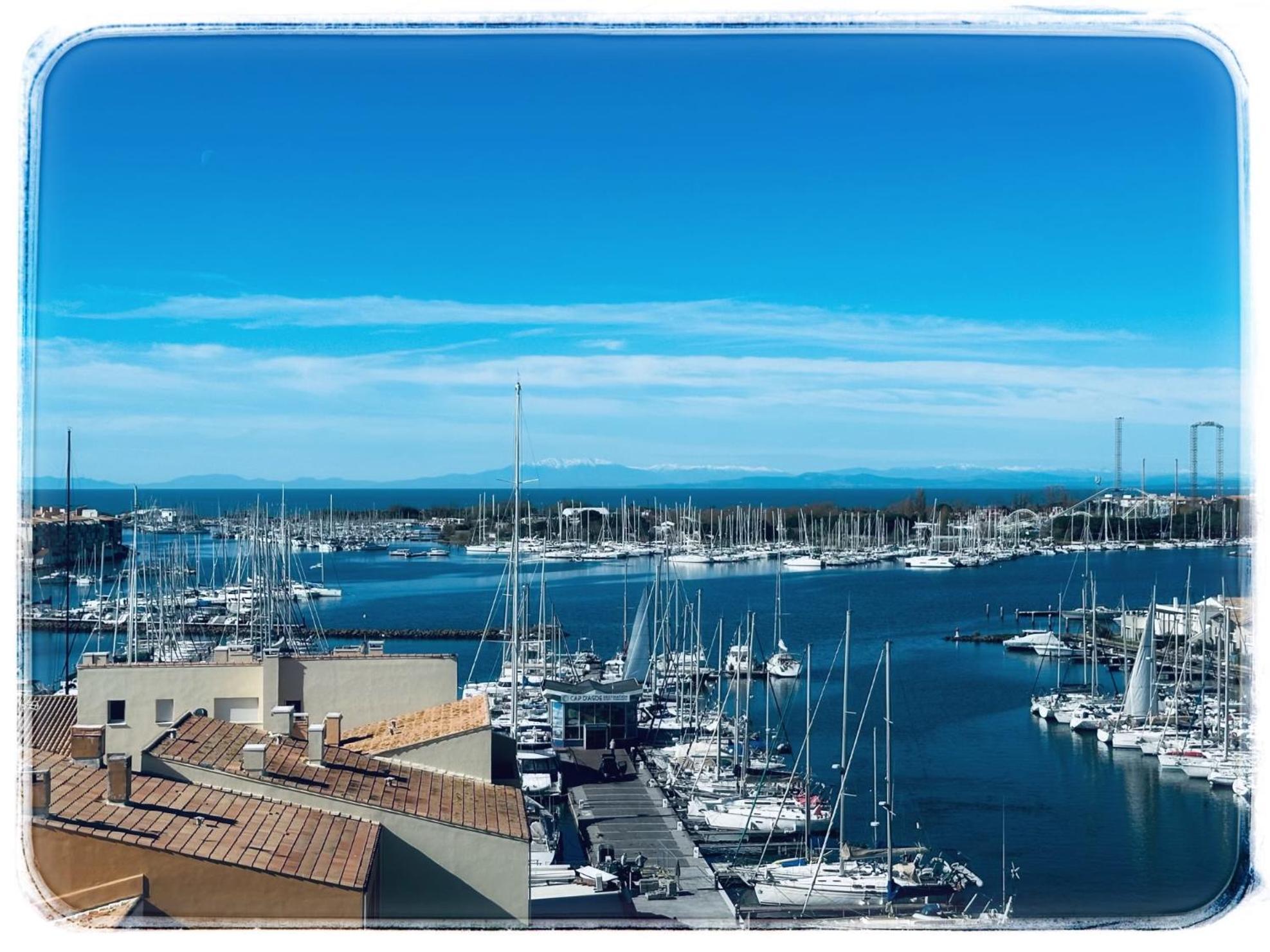 Centre Port,Vue Panoramique,Clim,Balcon,Wifi Agde Exterior foto