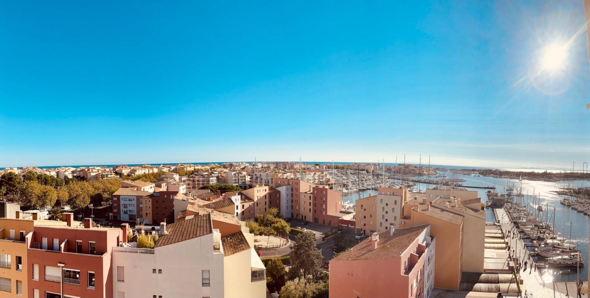Centre Port,Vue Panoramique,Clim,Balcon,Wifi Agde Exterior foto